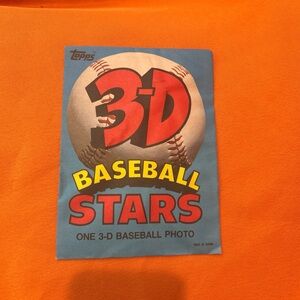Unopened 1985 Topps 3-D Oversized Baseball Stars Photo Card